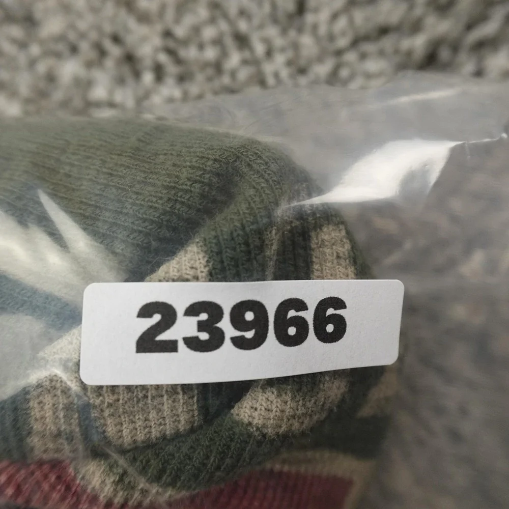 American Eagle‎ Shirt Mens L Green Waffle Knit Thermal Crewneck Logo Preppy Y2K